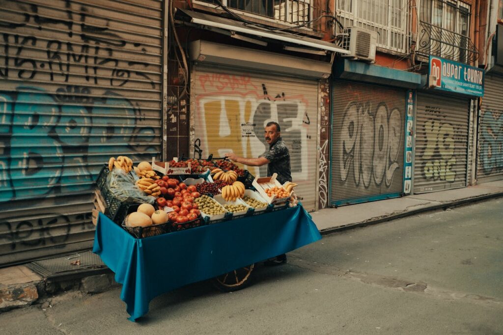 An Indian Fruit Seller (Street Vendor)