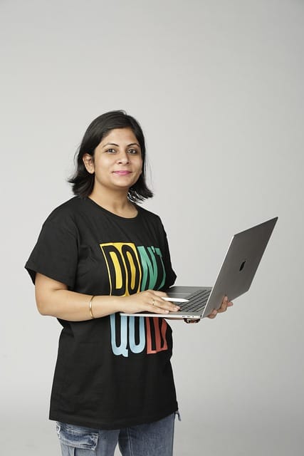 Indian women with laptop