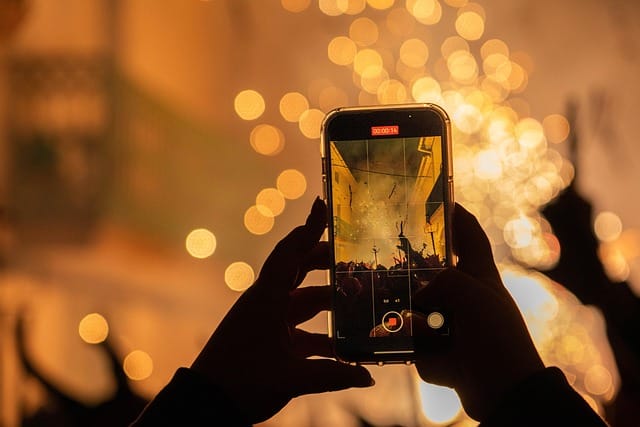 Person Shooting Video in Mobile