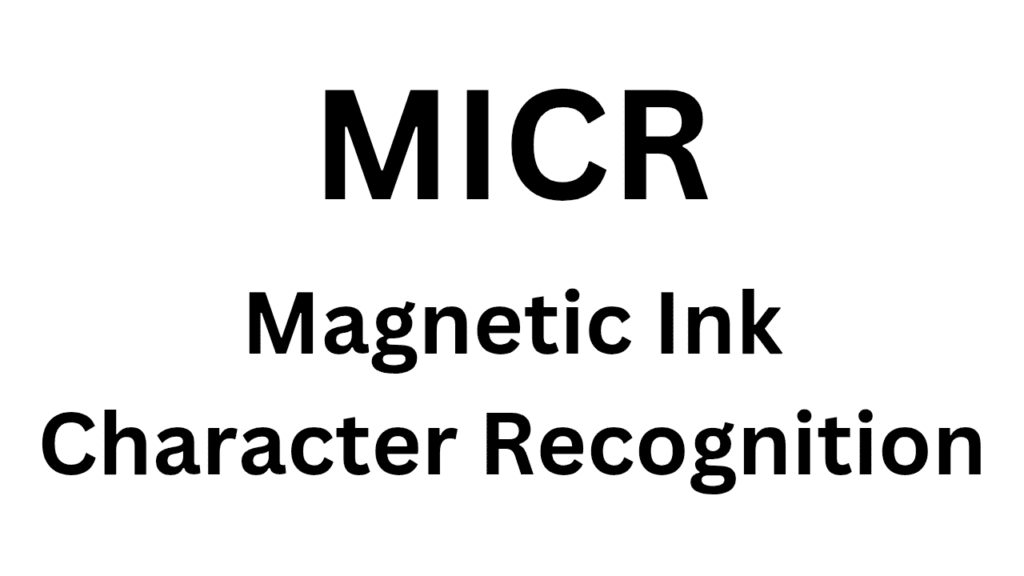 MICR Code Full Form